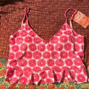 Kortni Jeane Scoop back Grapefruit Top
